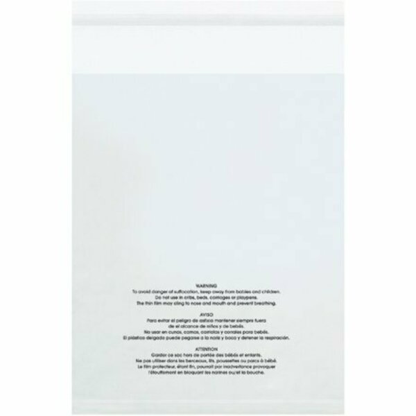 Bsc Preferred 10 x 12'' - 1.5 Mil Resealable Suffocation Warning Poly Bags, 1000PK S-20683